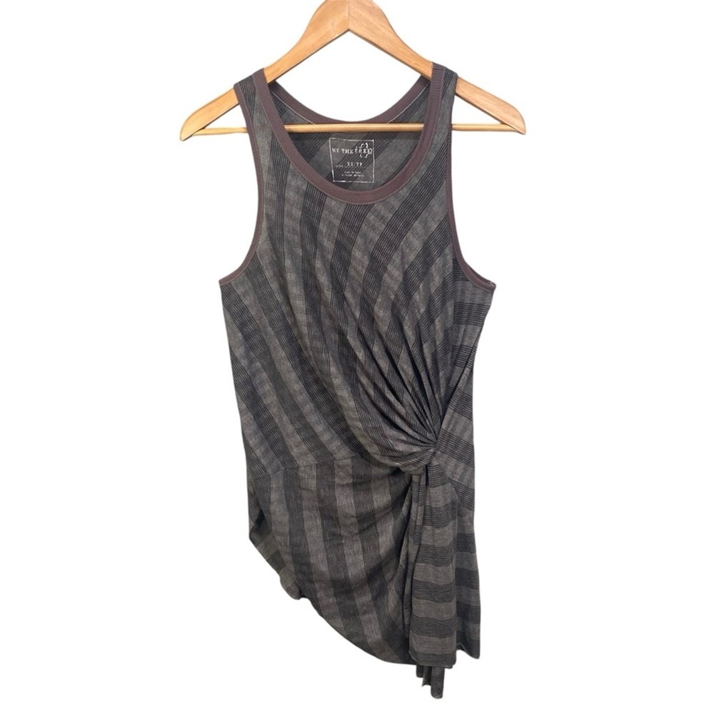 We The Free‎ Striped Asymmetrical Twist Tank Top XS Boho Indie Fairy Grunge